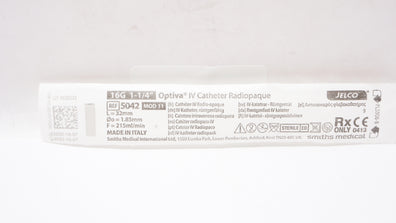 Smiths Medical 5042 Jelco Optiva IV Cath. Radiopaque 16G x 1-1/4inch